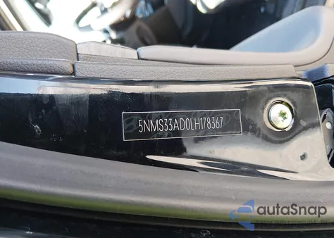 2020 Hyundai Santa Fe Sel z USA, uszkodzony, nr VIN 5NMS33AD0LH178367